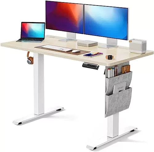 Marsail Höhenverstellbarer Schreibtisch, 100 x 60 cm Elektrischer Höhenverstellbarer Schreibtisch mit Storage Tasche