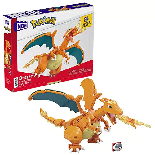 Mega Pokémon Figuren, Glurak Figur zum Zusammenbauen