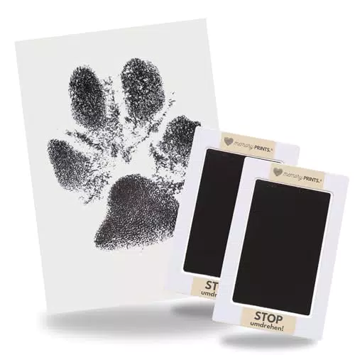 memoryPRINTS. Pfotenabdruck-Set Hund und Katze, Tintenfreie Pfoten