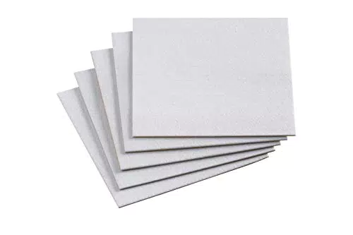 Metafranc Filz-Gleiter 200 x 200 mm - selbstklebend - weiß - 5 Stück - Effektiver Schutz Ihrer Möbel & Stühle / Möbelgleiter-Set für empfindliche Böden / Stuhlgleiter / Filz-Zuschnitt / 645546