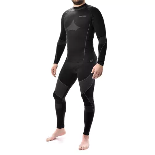 meteor Thermounterwäsche Herren Funktionswäsche Atmungsaktiv Set Thermoaktiv unterwäsche Thermounterhemd Funktionsunterwäsche Skiunterwäsche Jungen Thermo Sportunterwäsche