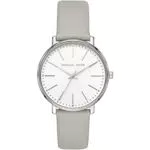 Michael Kors Damenuhr Pyper, Dreizeigeruhrwerk, 38mm Rose Gold Edelstahlgehäuse mit Lederarmband