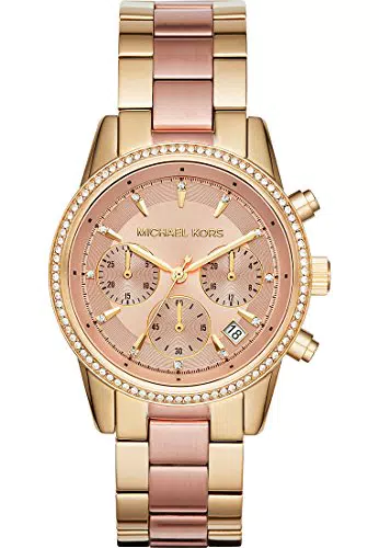 Michael Kors Ritz Chronograph Zweifarbige Edelstahluhr