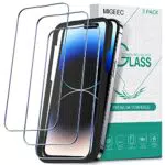 Migeec [3 Stück Schutzfolie Kompatibel mit iPhone 14 Pro Max 6.7 Glas Anti-Kratzen