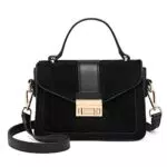 Miss Lulu Handtasche Klein Henkeltasche Damen Elegante Schultertasche Suede Shopper
