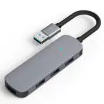 MMOBIEL 4-Port USB Hub 3.0 Splitter - 5Gbps USB-A Verteiler Mehrfachstecker Adapter - Kompatibel mit PC