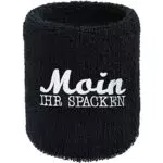 Moin Ihr Spacken lustiges Schweissband mit Stickerei Spruch Designer Schweißband & Absorbierendes Frottee