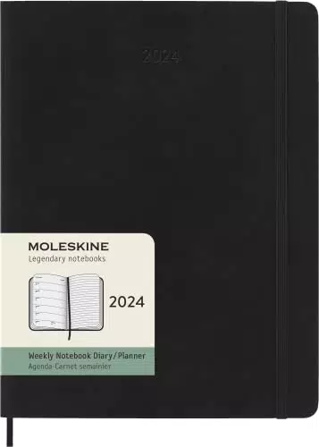 Moleskine Wochenplaner mit Platz für Notizen, 12 Monate 2024