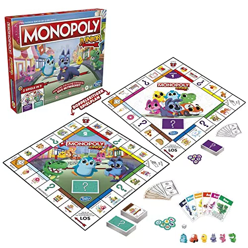 Monopoly Junior, 2-seitiger Spielplan, 2 Spiele in einem