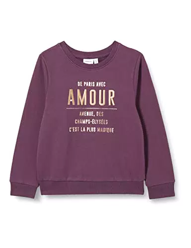 NAME IT Girl's NKFRAMOUR LS Sweat Box BRU Sweatshirt