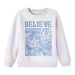 NAME IT Girl's NKFRANDI LS Sweat BRU Sweatshirt, Orchid Petal