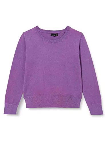 NAME IT Girl's NLFANE LS Short Knit Pullover, Turkish Sea