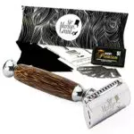 Nassrasierer Herren mit Klingen: 8 Teile Rasierset Damen und Rasierer Herren Bambus Rasierer Set mit 5 Derby Rasierklingen Safety Razor Rasierhobel Damen