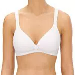 Naturana BH Damen ohne Bügel I 100% Gepolsterte Träger I BH ohne Bügel mit nahtlosen Cups I Damen BH mit Unterbrustband 100 Weiss A