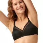 Naturana Womens 5337 Moulded Soft Cup Bra Black 44B