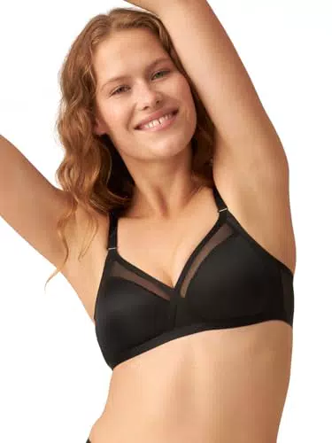 Naturana Womens 5337 Moulded Soft Cup Bra Black 44B