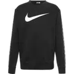 Nike Herren NSW Repeat Sflc Crebb T-Shirt, Schwarz/Schwarz/Weiß