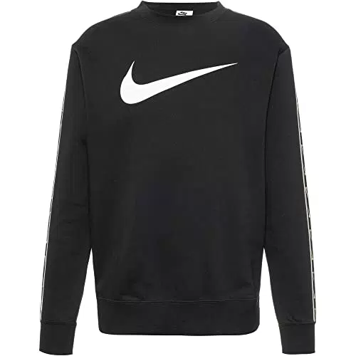 Nike Herren NSW Repeat Sflc Crebb T-Shirt, Schwarz/Schwarz/Weiß