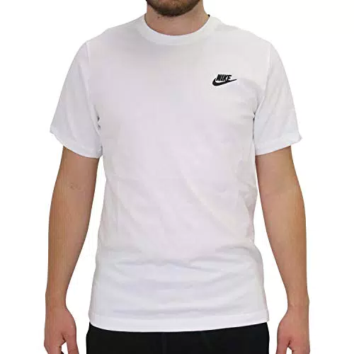 Nike Herren Sportswear Club T-Shirt, White/Black