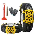 Ninonly Auto SchneeKetten 7 Stück Universal Schneeketten für Auto Winter Universal SchneeKetten für Notfälle