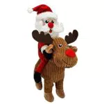 Nobby Xmas 65608 Plüsch Weihnachtsmann auf Elch 38 cm