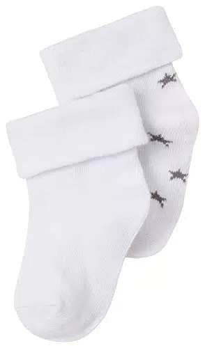Noppies Unisex Baby U 2-pck Levi Stars Socken, Weiß