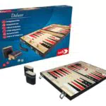 Noris 606101712 - Deluxe Backgammon, der Spieleklassiker im handlichen Koffer in edler Ausführung - auch für unterwegs geeignet