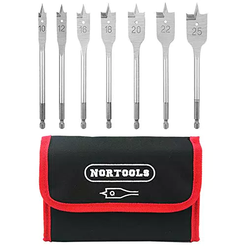NORTOOLS Professionelle Flachschneider Holzbohrer Set 1/4 schnellen änderung Schaft Lochschneider Werkzeuge