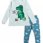Nuribom Schlafanzug für Jungen und Mädchen - Kinder Baumwolle Pyjama 8 Jahre