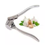 NZDFH Knoblauchpresse Edelstahl, Knoblauchschneider mit ergonomischem Griffe