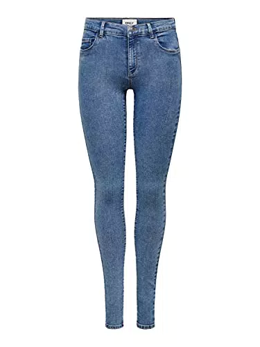 ONLY Damen Onlrain Life Reg Skinny Dnm Noos Jeans, Medium Blue Denim