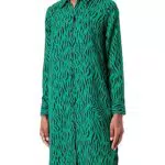 ONLY Damen Onltiana L/S Shirt Dress Wvn, Lush Meadow/Aop:animal
