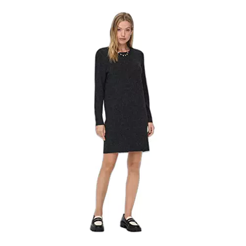 ONLY Women's ONLRICA Life L/S O-Neck Dress KNT NOOS Kleid Mini