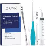 ORAVIX Tonsillenstein Entferner Set - Einfach Mandelsteine Entfernen und Mundgeruch stoppen - Mit LED-Licht