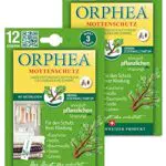 Orphea Mottenschutz für Kleiderschrank 24 Stück, Zedernholz Duftstreifen