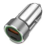 PEDEA 20W USB-C KFZ-Schnellladegerät, 2-Ports Mehrfach Handy-Ladegerät mit USB-C und USB-A