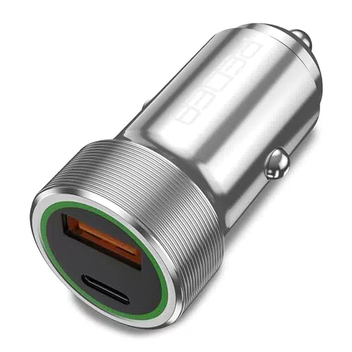 PEDEA 20W USB-C KFZ-Schnellladegerät, 2-Ports Mehrfach Handy-Ladegerät mit USB-C und USB-A
