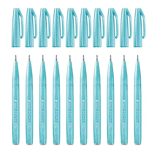 Pentel SES15C-S2X Brush Sign Pen azurblau, Faserschreiber