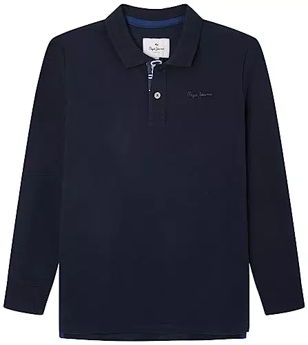 Pepe Jeans Jungen Polohemd Thor Ls, Blau, 14 Jahre