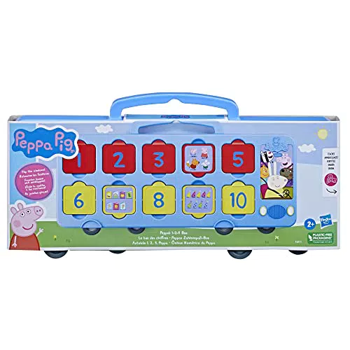 Peppa Pig Spielzeug Peppas Zahlenspaß-Bus, Zählen von 1 bis 10