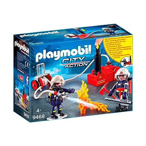 PLAYMOBIL City Action 9468 Feuerwehrmänner mit Löschpumpe