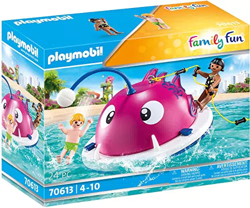 PLAYMOBIL Family Fun 70613 Kletter-Schwimminsel, Schwimmfähig