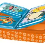 Pokémon Brotdose für Kinder mit 3 Fächern, Lunchbox aus Kunststoff mit Clip-Verschlüssen