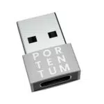 PORTENTUM USB auf USB C Adapter 480 MB Geschwindigkeit Premium-Zink ermöglicht mit hoher Hitzebeständigkeit Adapter USB auf USB C mit nur 4 Gramm