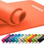 POWRX Gymnastikmatte I Fitnessmatte rutschfest mit Tragegurt