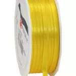 PRÄSENT C.E. Pattberg Satin gelb, 50 m Satinband zum Einpacken von Geschenken