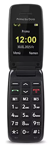 Primo 401 by Doro, du, 12 gb - GSM Mobiltelefon mit großem beleuchtetem Farbdisplay - schwarz