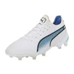 Puma Herren Fussballschuhe King Ultimate FG/AG 107097 Puma White-Black-Blue Glimmer-Orange 47