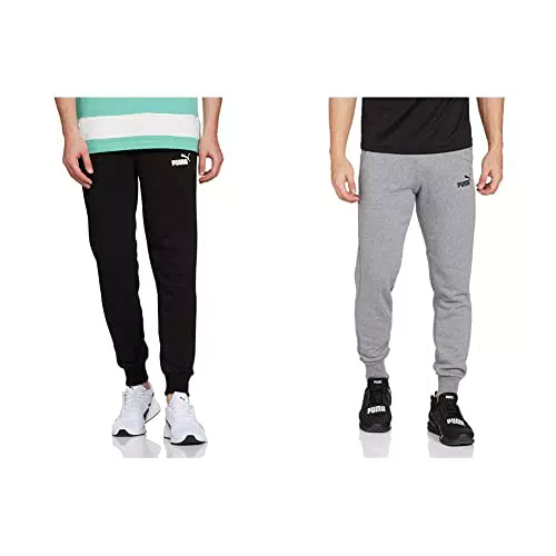 PUMA Herren Pants ESS Logo Pants Tr Cl, Black, L & Herren Logo bukser Tr Cl Jogginghose
