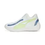 PUMA Herren Rise Nitro Basketballschuh, White-DEEP Dive